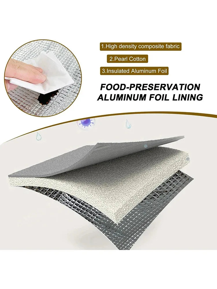 1 Pack of Ink Pattern Insulation Bag, Bento Bag, Lunch Box Bag, Outdoor Travel Ice Pack, Picnic Bag, Lunch Bag – Image 13