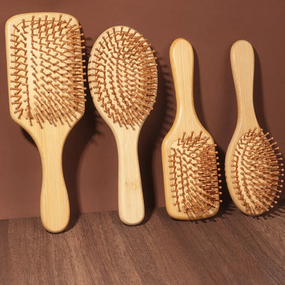 Natural Bamboo Hair Brush – Detangling & Scalp Massage Brush for All Hair Types, Anti-Bacterial, Promotes Healthy Hair Growth by SAMA Homes - Sustainable Living (View 2)