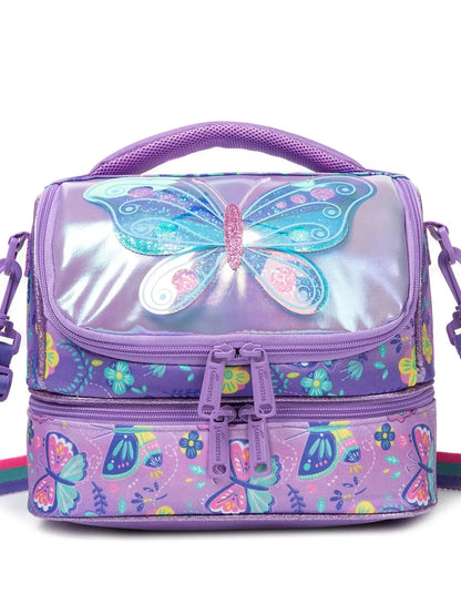 Kids Lunch Bag with Comparments for Girls Toddler School Teen Lunch Box Tote Bag Double Decker Cooler Insulated Lunch Bag – Image 5