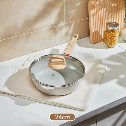 GIANXI Nonstick Pan Multifunctional Aluminum Alloy Coated With Medical Stone Wok Steak Egg Pancake Pot Set Kitchen Utensils by Sama Homes - Sustainable Living