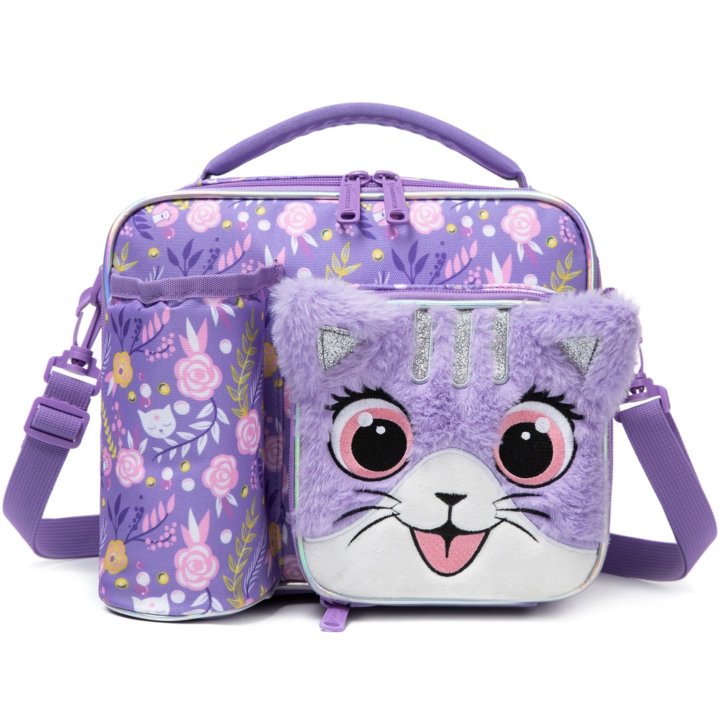 Kids Lunch Bag with Comparments for Girls Toddler School Teen Lunch Box Tote Bag Double Decker Cooler Insulated Lunch Bag – Image 10