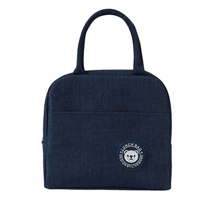 Insulated Lunch Bag Oxford Cloth Lunch Bag Insulated Lunch Box Bag with Leakproof Aluminium Foil Lining Mouth Zipper for Commute – Image 18
