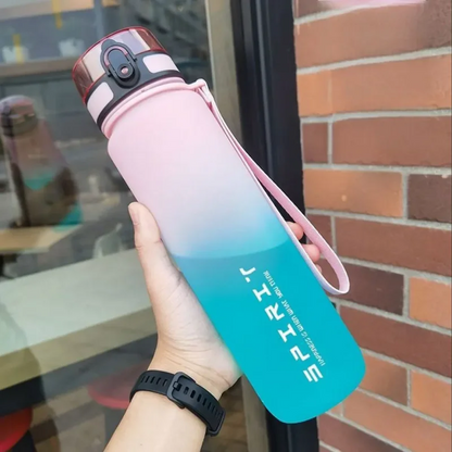 500ML/650ML/1000ML Large Capacity Sports Bottle Motivational Leak Proof Portable Reusable Plastic Cups Outdoor Travel Gym Jugs by Sama Homes - Sustainable Living (View 17)
