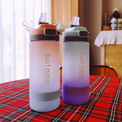 600ml Water Bottles Fashion Water Bottle with Straw BPA Free Portable Outdoor Sport Cute Drinking Plastic Bottles Eco-Friendly – Image 5