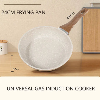 Non-Stick Pan Saucepan Frying Pan Wok Pan Home Steak Skillet Pancake Fried Induction Cooker Gas Stove Special Kitchen Cookware by Sama Homes - Sustainable Living