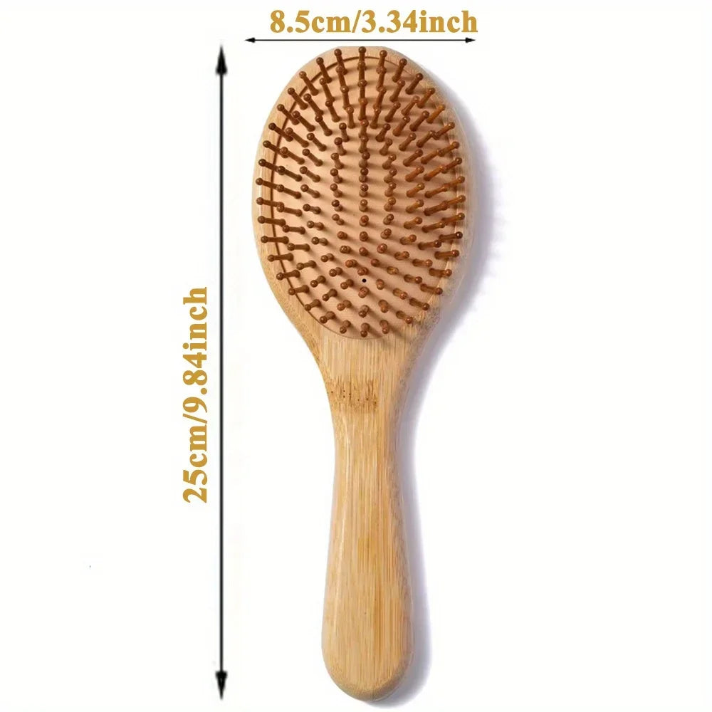 Natural Bamboo Hair Brush – Detangling & Scalp Massage Brush for All Hair Types, Anti-Bacterial, Promotes Healthy Hair Growth - Image 14