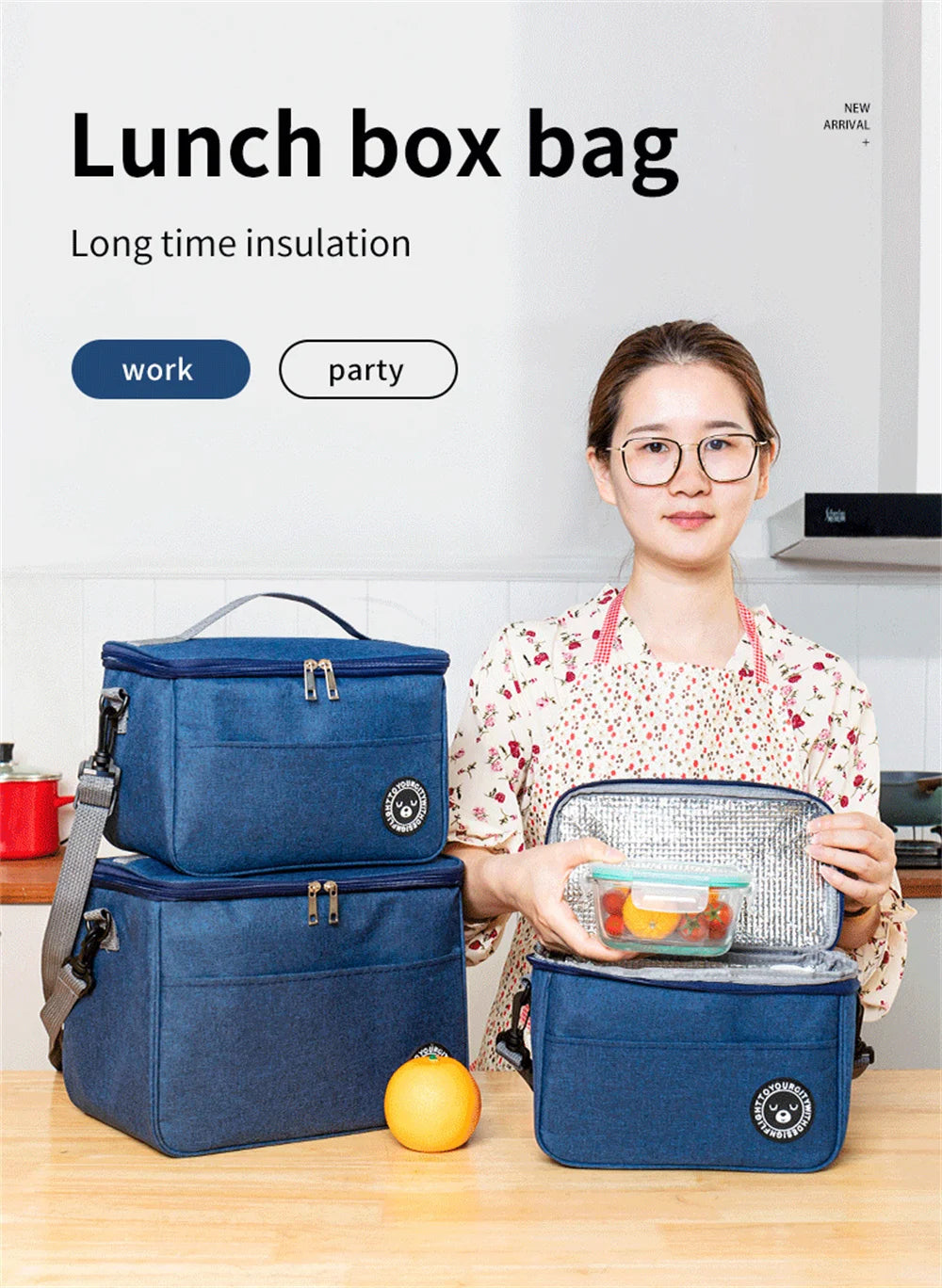 Portable Lunch Bag Food Thermal Box Waterproof Office Cooler Lunchbox With Shoulder Strap Insulated Case – Image 7