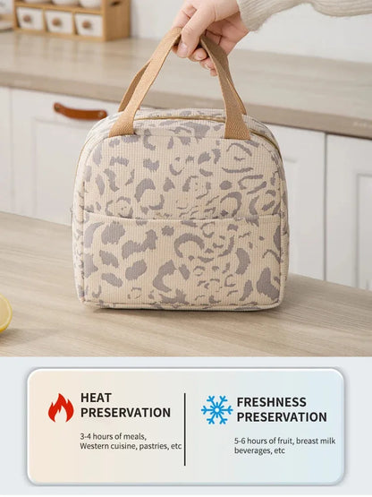 1 Pack of Ink Pattern Insulation Bag, Bento Bag, Lunch Box Bag, Outdoor Travel Ice Pack, Picnic Bag, Lunch Bag – Image 9