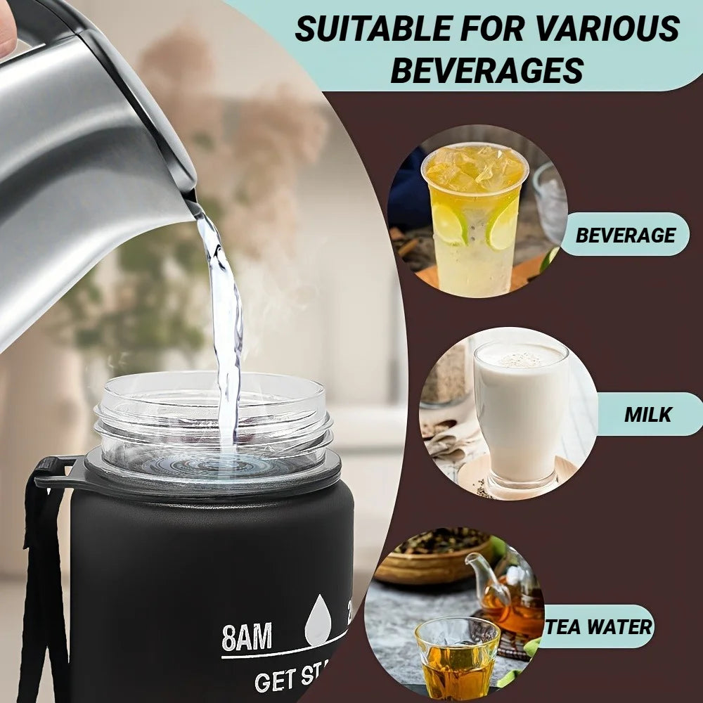 800ML Large Capacity Sports Water Bottle Leak Proof Plastic Drinking Cup With Scale Suitable For Travel Fitness Leakproof - Image 10