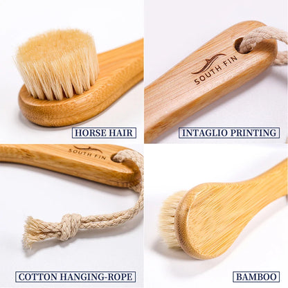 Premium Bamboo Facial Cleansing Brush – Soft Natural Horsehair for Deep Skin Cleaning & Massage by SAMA Homes - Sustainable Living (View 5)