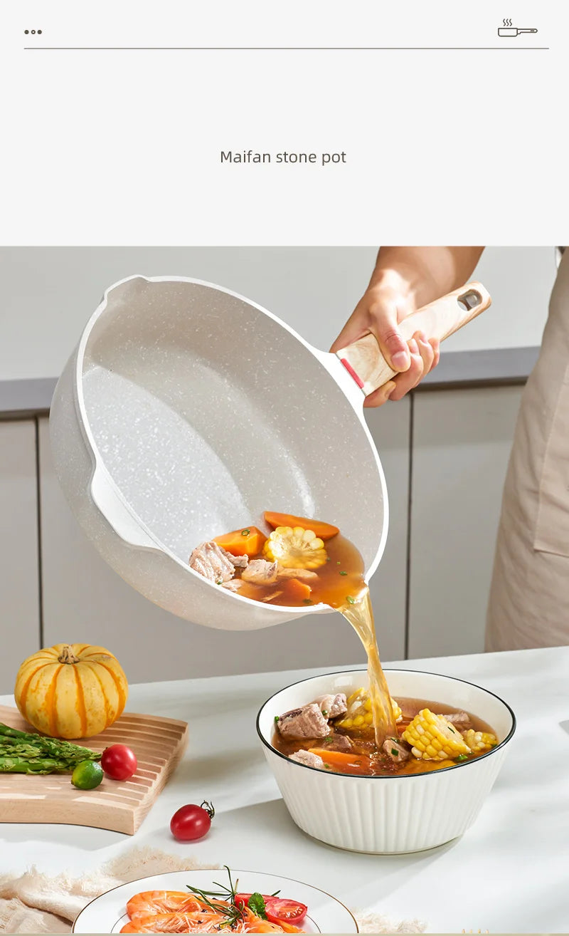 GIANXI Nonstick Pan Multifunctional Aluminum Alloy Coated With Medical Stone Wok Steak Egg Pancake Pot Set Kitchen Utensils - Image 18