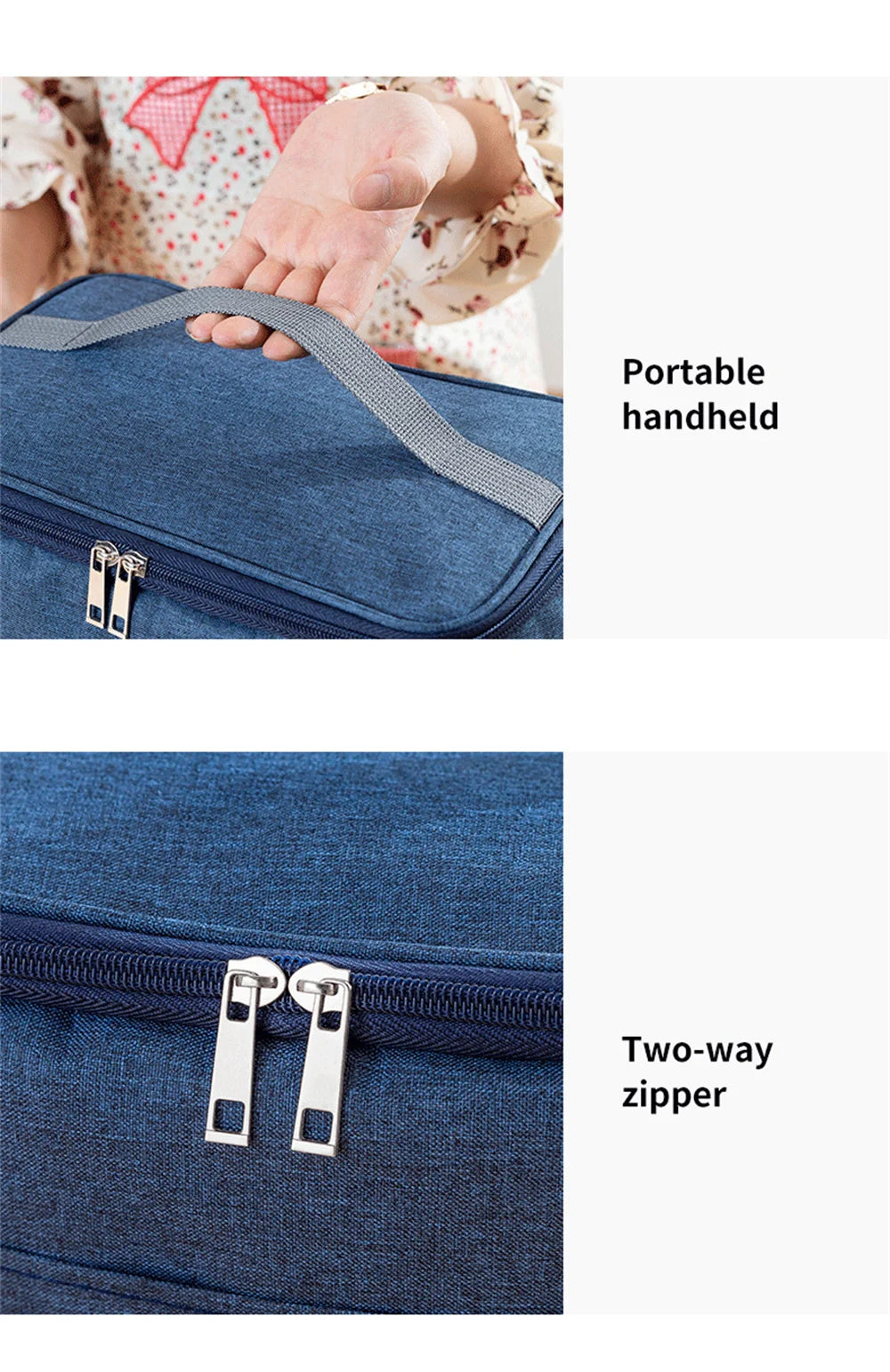 Portable Lunch Bag Food Thermal Box Waterproof Office Cooler Lunchbox With Shoulder Strap Insulated Case – Image 14