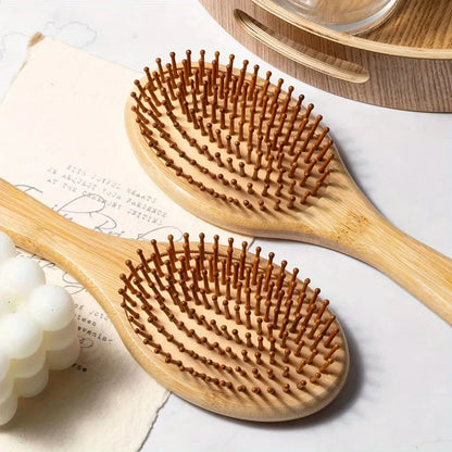 Natural Bamboo Hair Brush – Detangling & Scalp Massage Brush for All Hair Types, Anti-Bacterial, Promotes Healthy Hair Growth by SAMA Homes - Sustainable Living (View 13)
