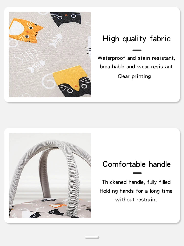 1PC Portable Lunch Bags Thermal Insulation Lunch Box Storage Bag Children's School Lunch Box Bag Picnic Storage Large Capacity – Image 11