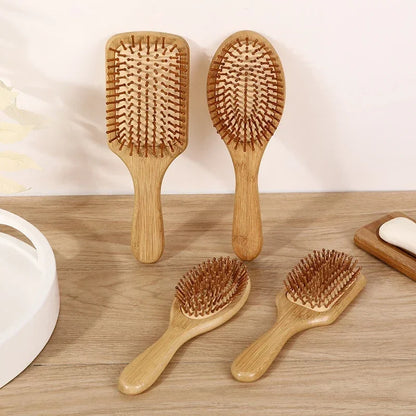 Natural Bamboo Hair Brush – Detangling & Scalp Massage Brush for All Hair Types, Anti-Bacterial, Promotes Healthy Hair Growth by SAMA Homes - Sustainable Living (View 8)