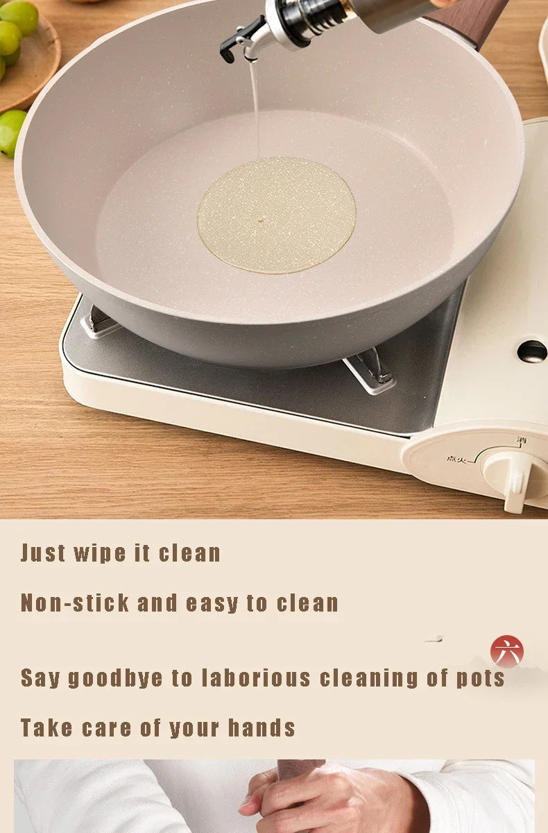 Non-Stick Pan Saucepan Frying Pan Wok Pan Home Steak Skillet Pancake Fried Induction Cooker Gas Stove Special Kitchen Cookware
