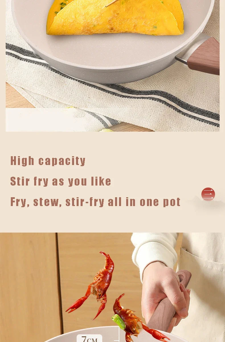 Non-Stick Pan Saucepan Frying Pan Wok Pan Home Steak Skillet Pancake Fried Induction Cooker Gas Stove Special Kitchen Cookware - Image 12