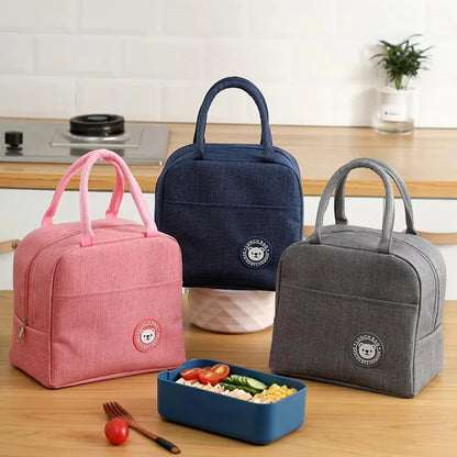 Insulated Lunch Bag Oxford Cloth Lunch Bag Insulated Lunch Box Bag with Leakproof Aluminium Foil Lining Mouth Zipper for Commute – Sama Homes