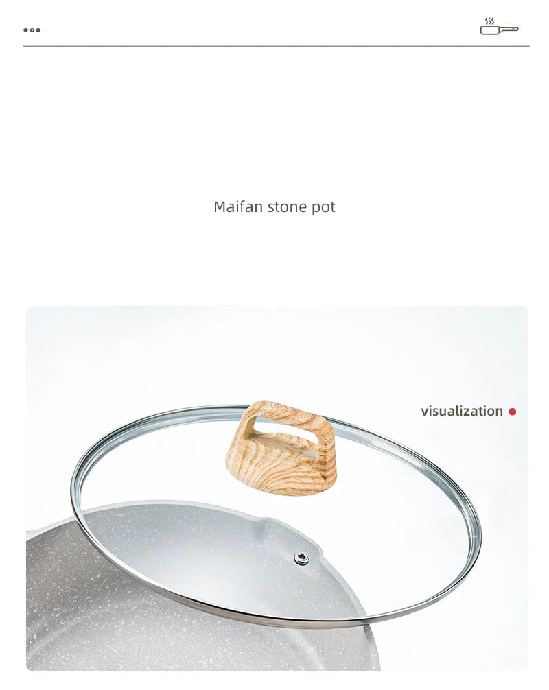 GIANXI Nonstick Pan Multifunctional Aluminum Alloy Coated With Medical Stone Wok Steak Egg Pancake Pot Set Kitchen Utensils - Image 25