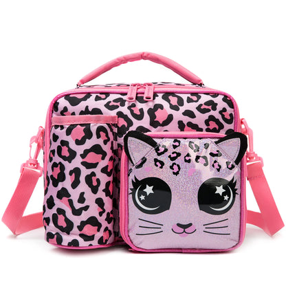 Kids Lunch Bag with Comparments for Girls Toddler School Teen Lunch Box Tote Bag Double Decker Cooler Insulated Lunch Bag – Image 8