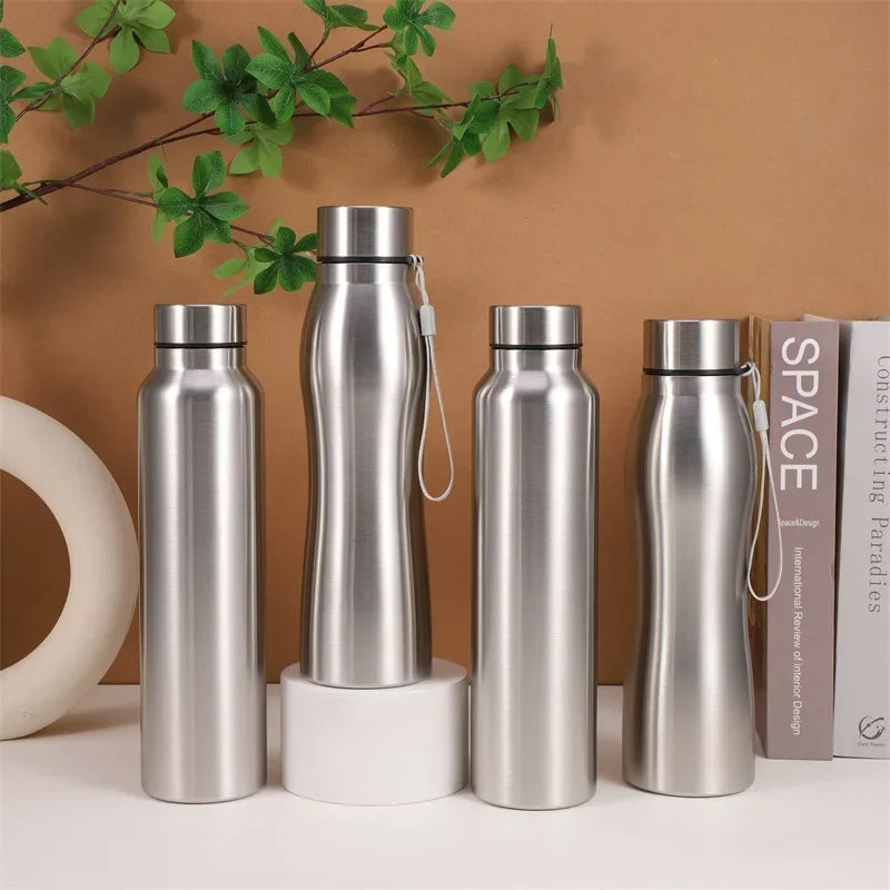 High Quality 1000ml Stainless Steel Sport Water Bottle Single-layer Rugged Water Cup Metal Flask Drinkware Camping Sports Gym - Image 2