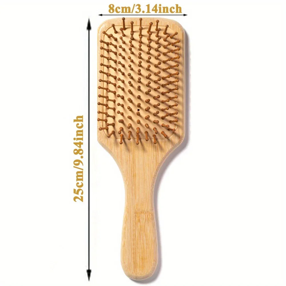 Natural Bamboo Hair Brush – Detangling & Scalp Massage Brush for All Hair Types, Anti-Bacterial, Promotes Healthy Hair Growth - Image 16