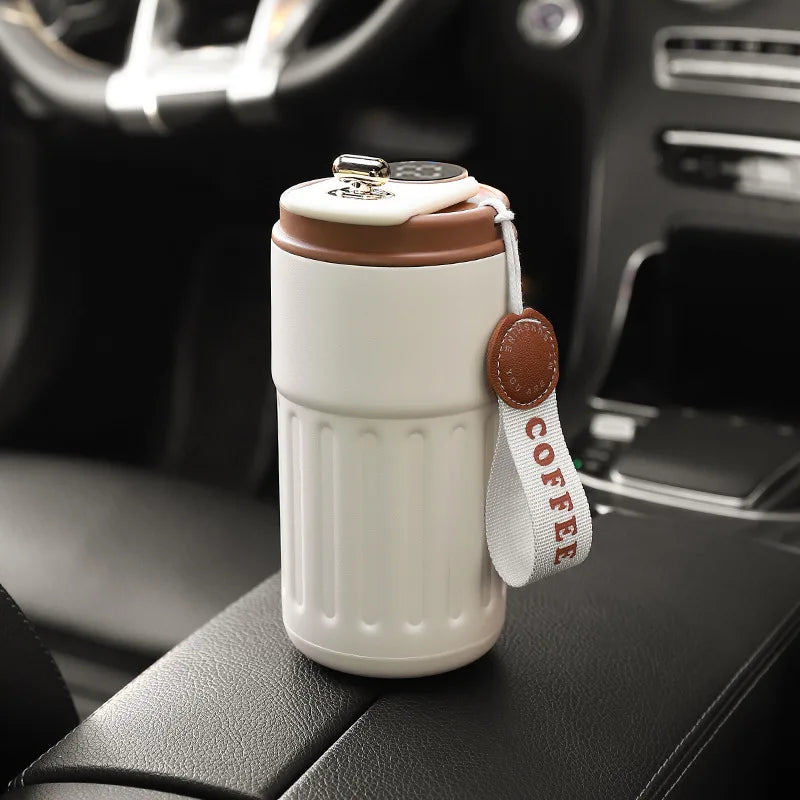 Smart Thermos Bottle with LED Temperature Display – 316 Stainless Steel Vacuum Insulated Coffee Mug | Portable Office & Travel Cup (450ml) – Image 12 - Image 13