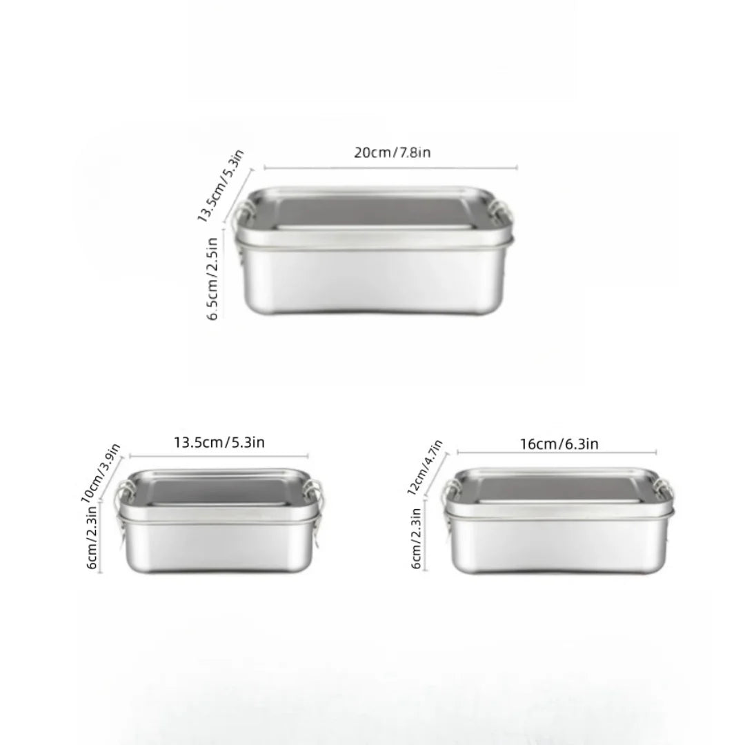 Stainless Steel Square Lunch Box Sealed Insulation Bento Box Lunch Box Canteen Large Capacity Compartment Lunch Box – Image 14 - Eco-friendly - Sama Homes