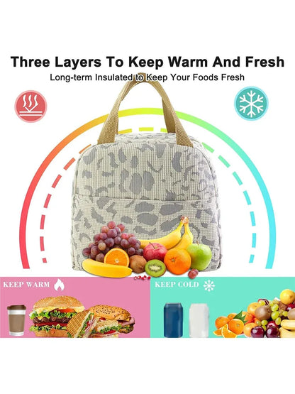 1 Pack of Ink Pattern Insulation Bag, Bento Bag, Lunch Box Bag, Outdoor Travel Ice Pack, Picnic Bag, Lunch Bag – Image 14