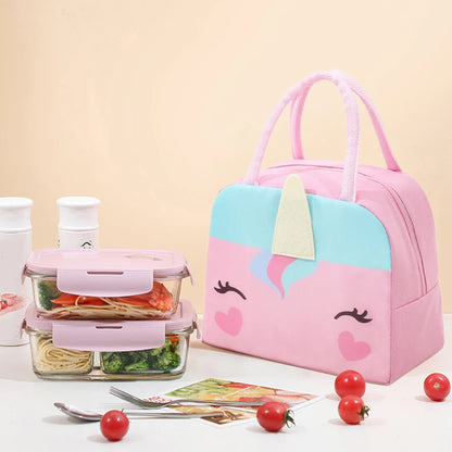 3D Three-Dimensional Bento Bag Cute Cartoon Bento Bag Lunch Bag Handbag Storage Insulation Bag Canvas Lunch Box Bag Ice Pack – Image 2