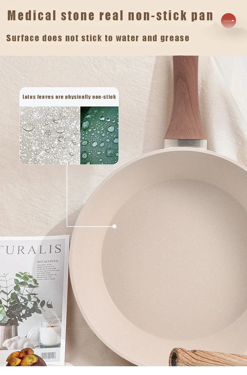 Non-Stick Pan Saucepan Frying Pan Wok Pan Home Steak Skillet Pancake Fried Induction Cooker Gas Stove Special Kitchen Cookware