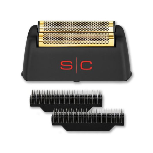 S|C Rebel Shaver Gold Titanium Replacement Foil and Cutting Blades Set