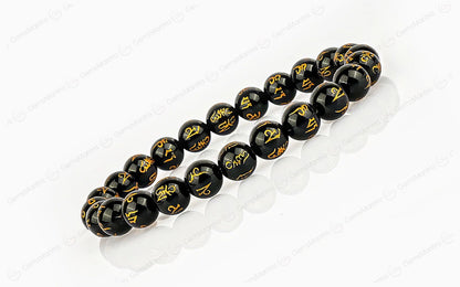 Original Black Om Mani Bracelet with Certificate by SAMAHealing - Sustainable Living (View 2)
