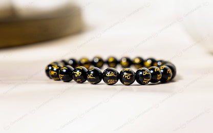 Original Black Om Mani Bracelet with Certificate by SAMAHealing - Sustainable Living