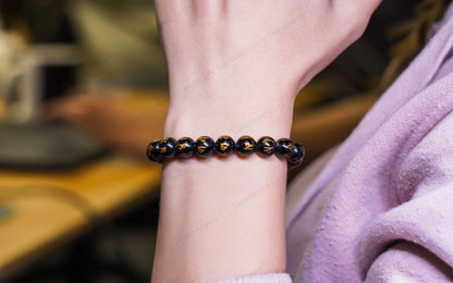 Original Black Om Mani Bracelet with Certificate by SAMAHealing - Sustainable Living (View 3)