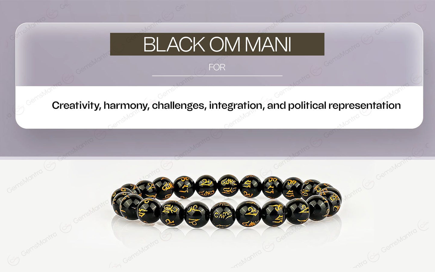 Original Black Om Mani Bracelet with Certificate