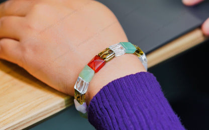 Multi Stone Pyramid Bracelet by SAMAHealing - Sustainable Living (View 3)