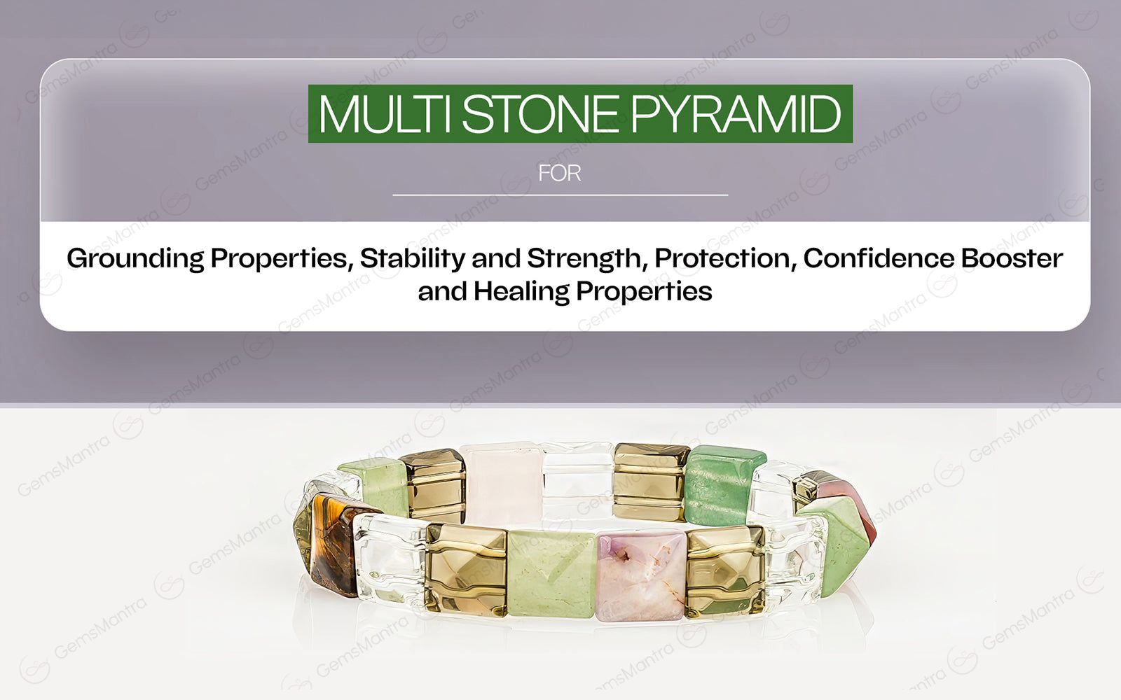 Multi Stone Pyramid Bracelet - Image 4