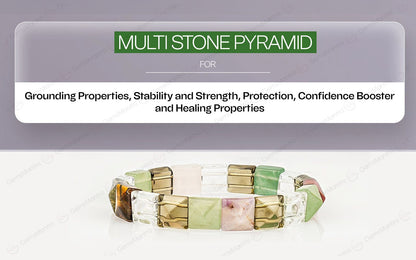 Multi Stone Pyramid Bracelet by SAMAHealing - Sustainable Living (View 4)
