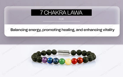 Original 7 Chakra Lava Bracelet with Certificate by SAMAHealing - Sustainable Living (View 4)