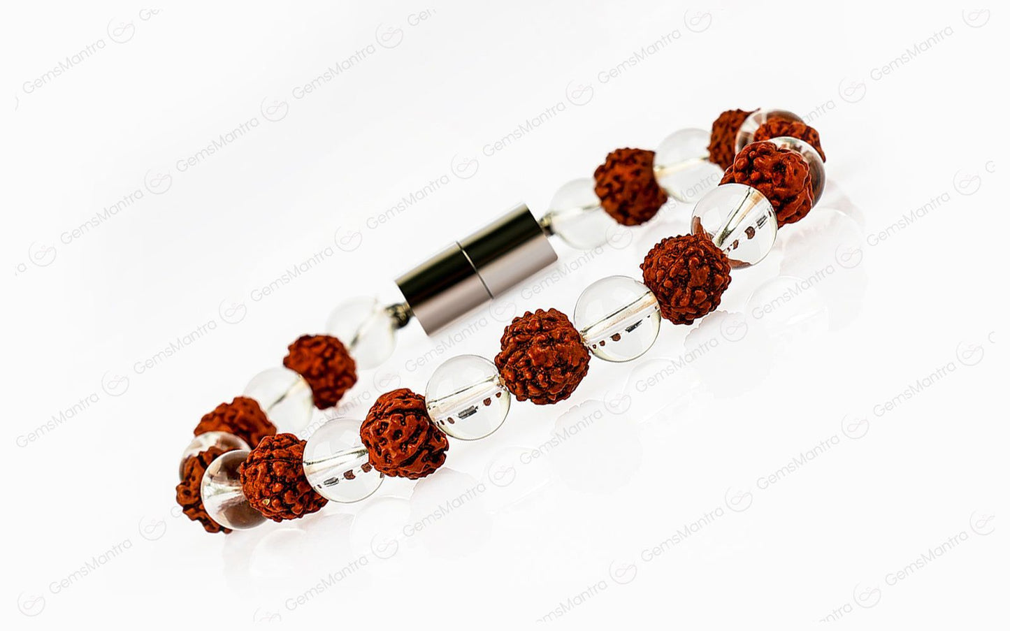 Original Rudraksha Crystal Magnetic Bracelet with Certificate