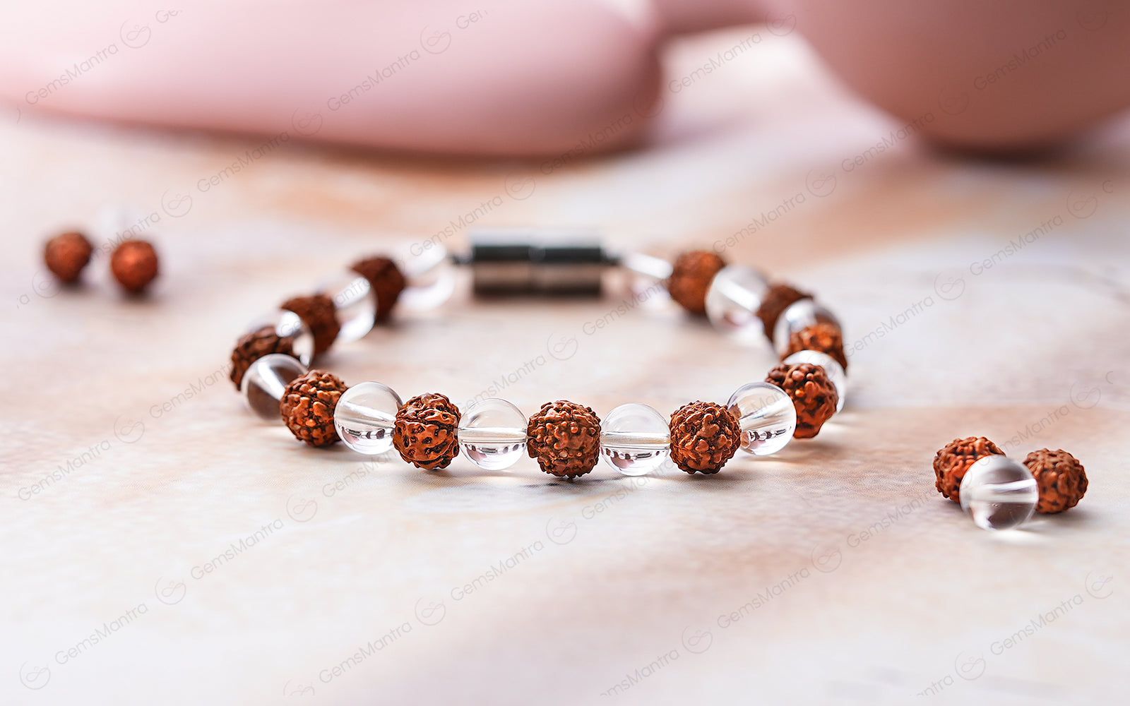 Original Rudraksha Crystal Magnetic Bracelet with Certificate - Eco-friendly - Sama Homes
