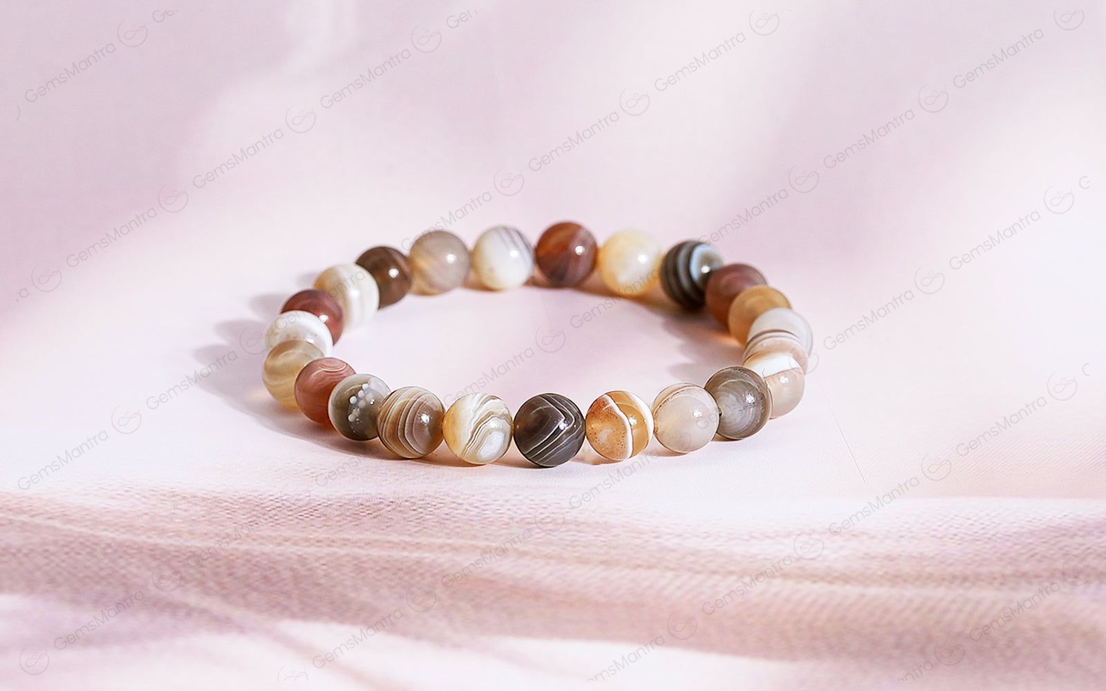 Original Botswana Agate Bracelet with Certificate - Eco-friendly - Sama Homes