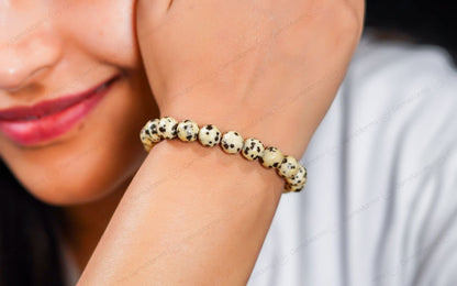 Dalmatian Jasper Bracelet by SAMAHealing - Sustainable Living (View 3)