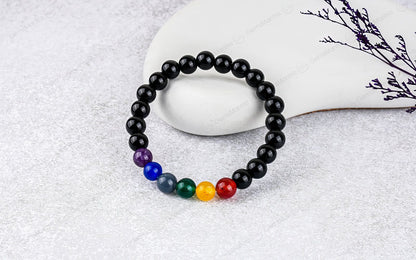 Original 7 Chakra Agate Bracelet with Certificate by SAMAHealing - Sustainable Living