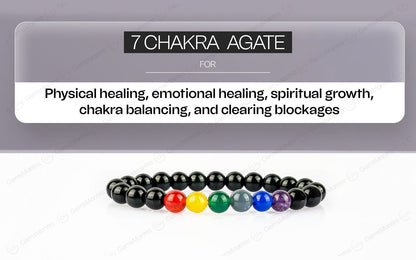 Original 7 Chakra Agate Bracelet with Certificate by SAMAHealing - Sustainable Living (View 5)