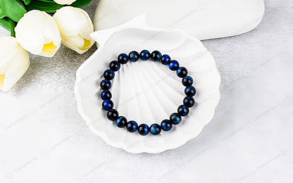 Blue Tiger Eye Bracelet by SAMAHealing - Sustainable Living (View 2)