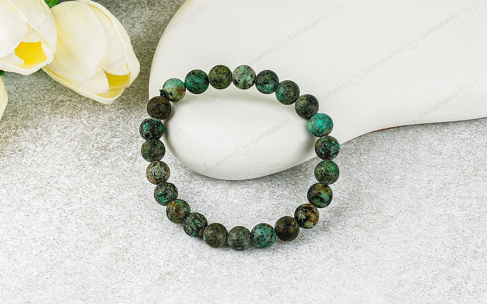 Original African Turquoise Bracelet with Certificate - Eco-friendly - Sama Homes
