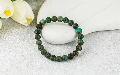 Original African Turquoise Bracelet with Certificate by SAMAHealing - Sustainable Living