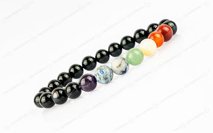Original 7 Chakra Onyx Bracelet with Certificate by SAMAHealing - Sustainable Living (View 2)